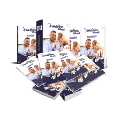 Wellness Wheel Bundle including the eBook, Video Training, Audio Training, Mind Map, Cheat Sheet, Top Resource Report, Social Media Quote Posters